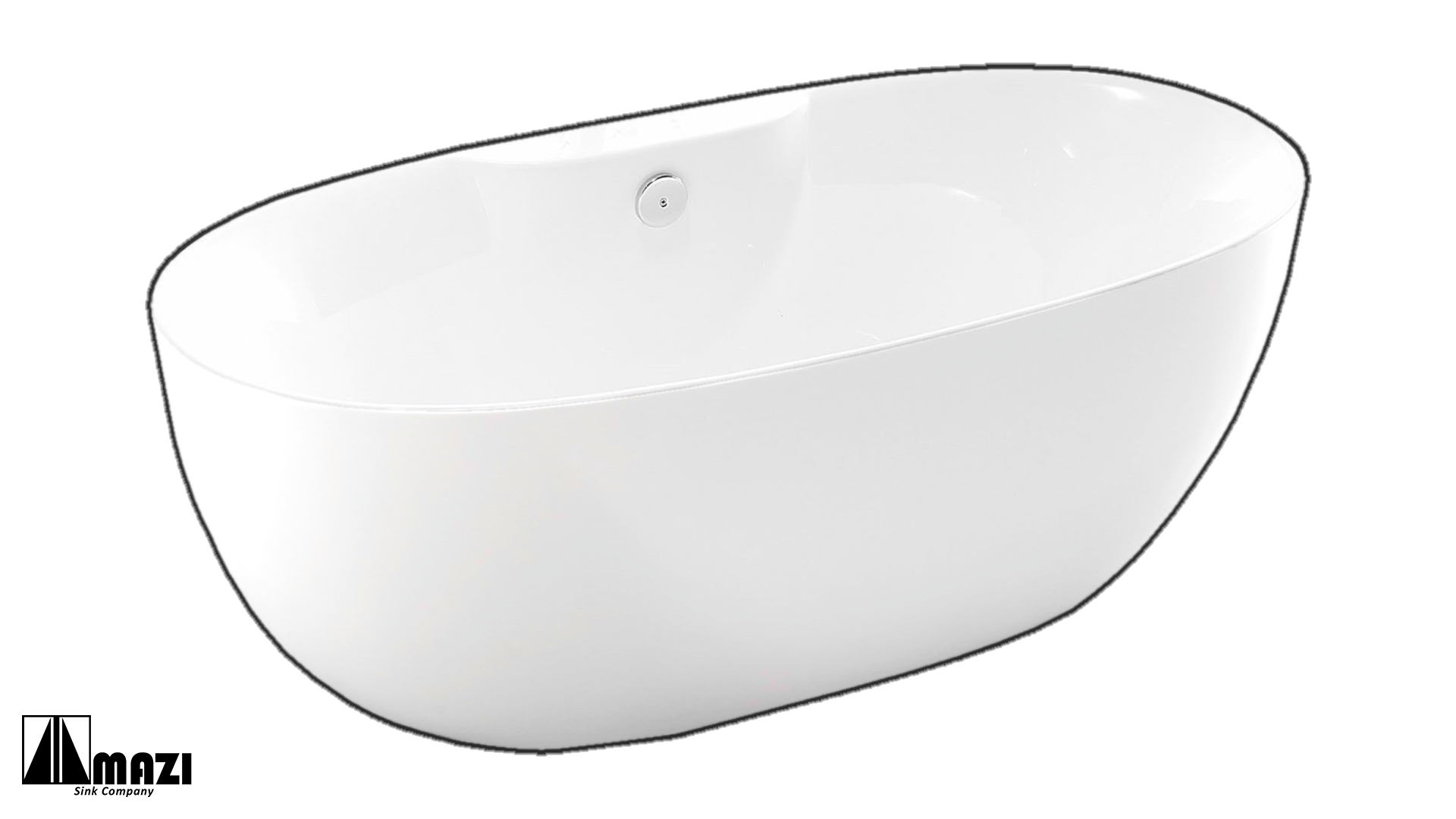 Freestanding Acrylic Soaking Tub 6833B – MAZI, Inc.