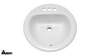 Ceramic Drop In Bathroom Sink 1012
