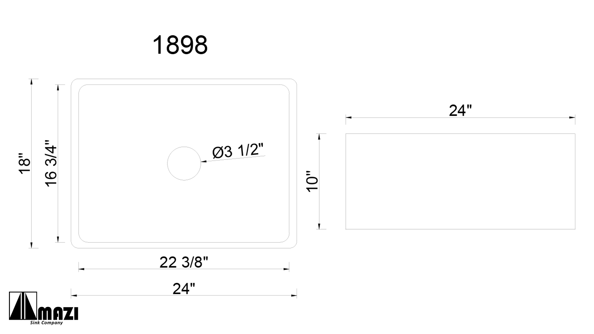 Ceramic Kitchen Farm Sink 1898