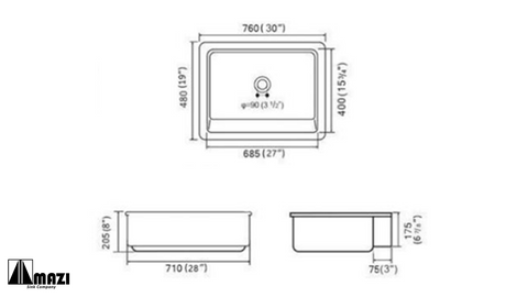 Ceramic Kitchen Farm Sink 1998 – MAZI, Inc.
