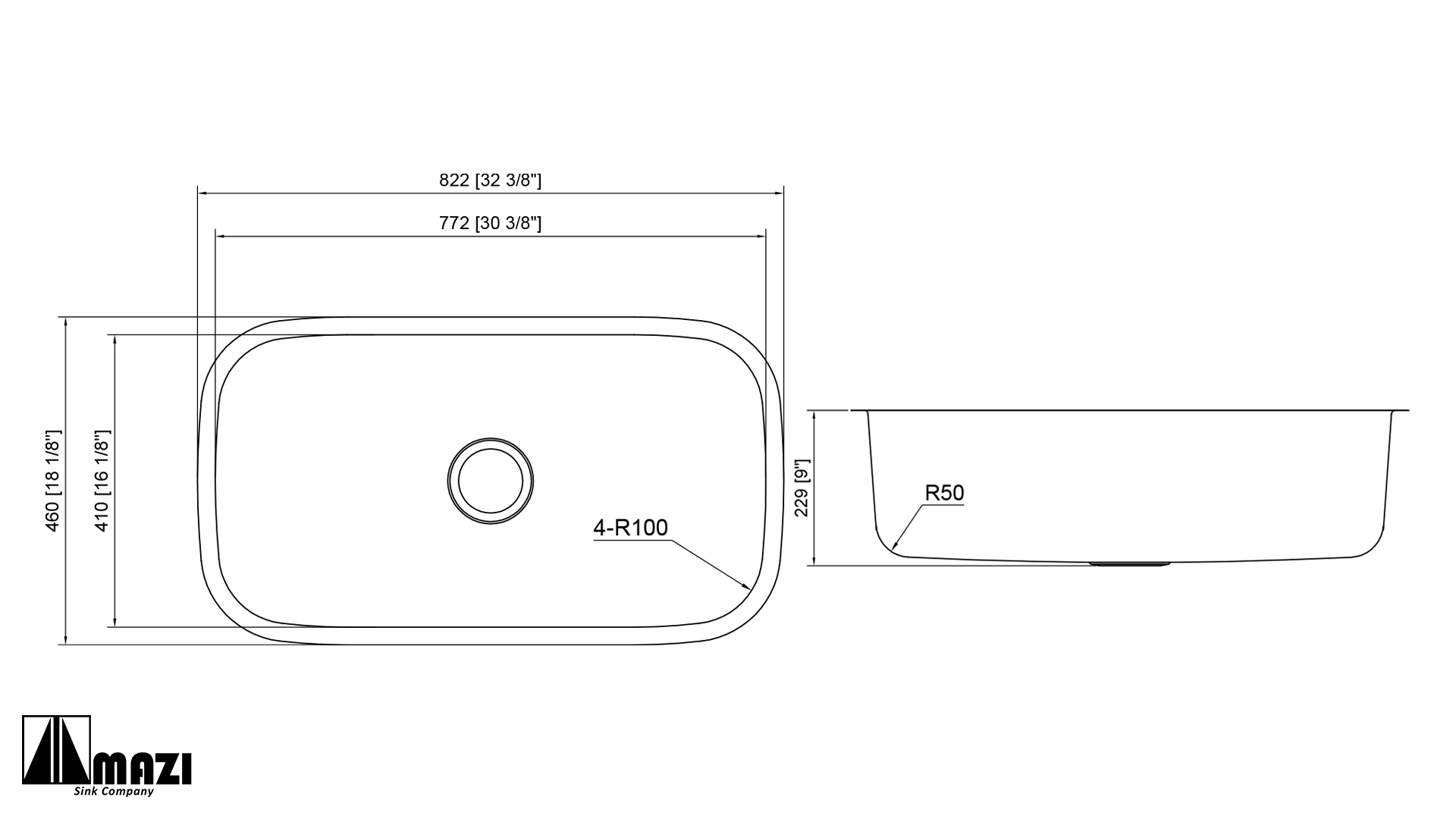Stainless Steel Kitchen Sink 409A