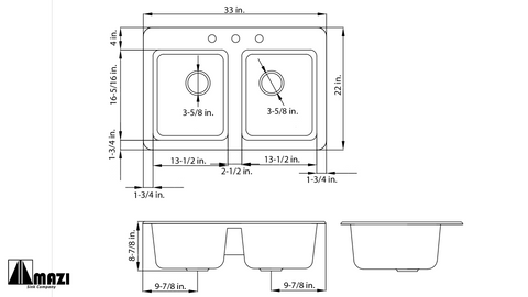 Cast Iron Kitchen Sink NH6004