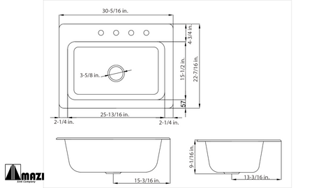 Cast Iron Kitchen Sink NH6007