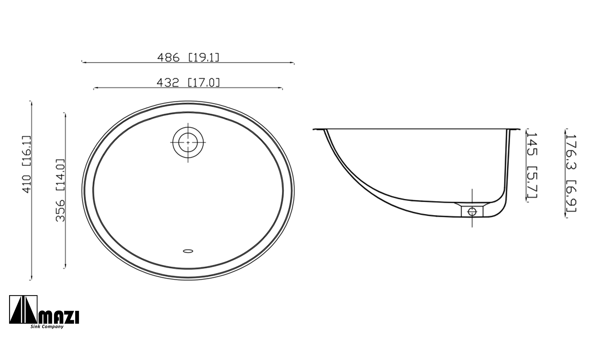 Stainless Steel Bathroom Sink OR1916