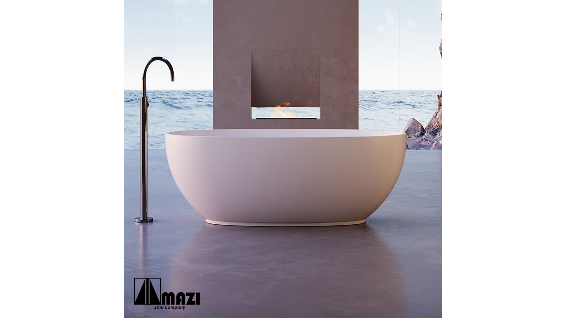 Freestanding Solid Surface Soaking Tub TW-8607 – MAZI, Inc. Freestanding Solid Surface Soaking Tub TW-8607 – MAZI, Inc.