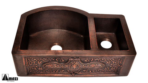 Copper Kitchen Sink 1512FL