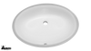 Ceramic Undermount Bathroom Sink 1600