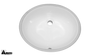 Ceramic Undermount Bathroom Sink 1601